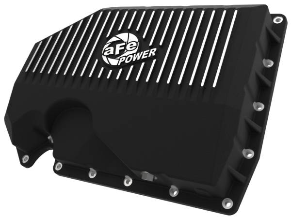 aFe - aFe 46-71240B aFe 05-19 VW 1.8L/2.0L w/o Oil Sensor Engine Oil Pan Black POWER Street Series w/ Machined Fins