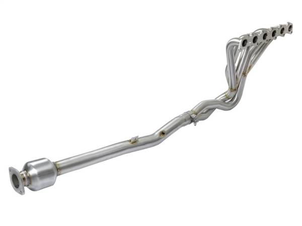 aFe - aFe 48-36105-YC aFe Power Twisted Steel Long Tube Header & Connection Pipes (Street Series) 01-16 Nissan Patrol
