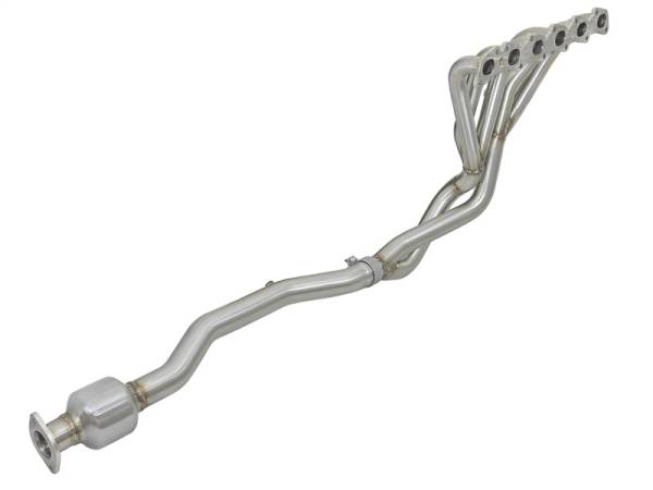 aFe - aFe 48-36109-YC aFe Twisted Steel Long Tube Header/Connection Pipes Street Series 01-16 Nissan Patrol (Y61) V8 4.8L
