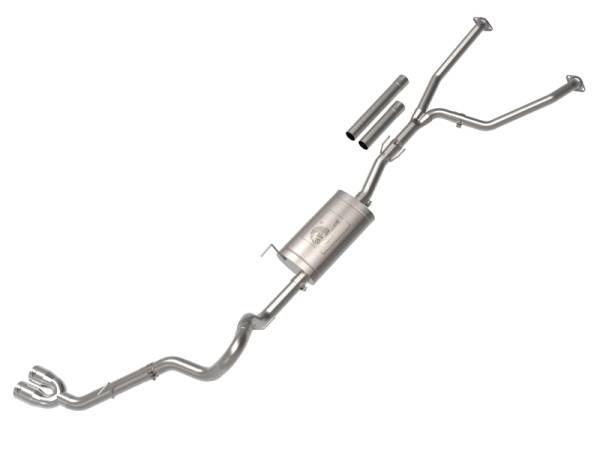 aFe - aFe 49-36061-P aFe 2022 Toyota Tundra V6-3.5L (tt) Vulcan Series 2.5in to 3in 304 SS Cat-Back Exhaust w/ Polish Tip