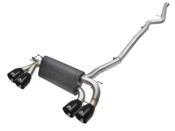 aFe - aFe 49-36330-1B aFe 16-18 BMW M2 L6-3.0L MACH Force-Xp 3in to 2.5in 304 SS Cat-Back Exhaust System-Quad Black Tips