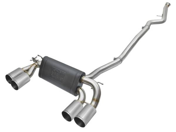 aFe - aFe 49-36330-1P aFe 16-18 BMW M2 L6-3.0L MACH Force-Xp 3in to 2.5in 304 SS Cat-Back Exhaust System-Quad Polish Tips