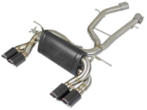 aFe - aFe 49-36338-1C aFe MACH Force-Xp 2-1/2in Stainless Steel Axle Back Exhaust w/CF 15-19 BMW M3/M4 (F80/82/83)