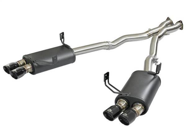 aFe - aFe 49-36339-B aFe MACH Force-Xp 2-1/2in 304 SS Cat-Back Exhaust w/ Black Tips 05-08 BMW Z4 M Coupe (E86) L6 3.2L