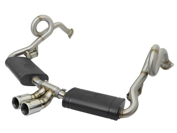 aFe - aFe 49-36415-P aFe MACHForce-Xp 2in 304 SS Cat-Back Exhaust w/Polished Tips 13-16 Porsche Boxster/Cayman 2.7L/3.4L