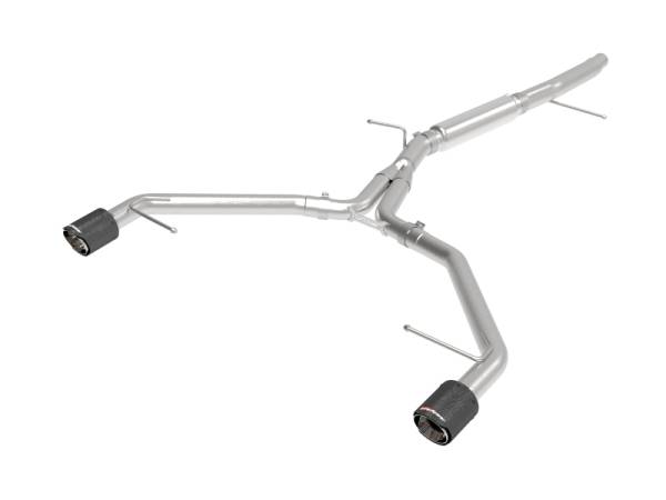 aFe - aFe 49-36419-C aFe 17-19 Audi A4 (L4-2.0L) MACH Force-Xp Stainless Steel Axle-Back Exhaust System - Carbon Tip
