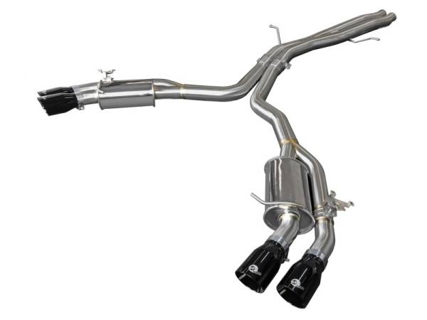 aFe - aFe 49-36427-B aFe 18-20 Audi RS5 Coupe MACH Force-Xp 3in to 2.5in 304 SS Axle-Back Exhaust System (Quad Black Tip)