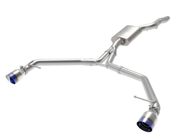 aFe - aFe 49-36437-L aFe MACH Force-Xp 13-16 Audi Allroad L4 SS Axle-Back Exhaust w/ Blue Flame Tips