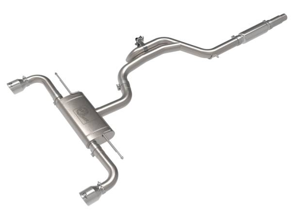 aFe - aFe 49-36451-P aFe Gemini XV 3in to 2 1/2in 304 SS Cat-Back Exhaust 22-23 Volkswagen GTI (MK8) 2.0L w/Polished Tips