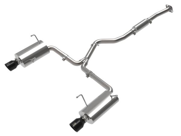 aFe - aFe 49-36804-B aFe Subaru Forester XT 14-18 H4-2.5L (t) Takeda 2-1/2in to 2-1/4in 304 SS Cat-Back- Black Tip