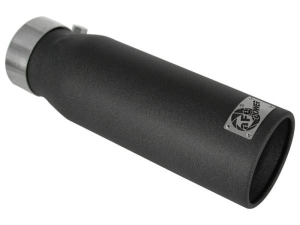 aFe - aFe 49-92043-B aFe MACHForce XP Exhausts Tips SS-304 EXH Tip 3in x 4Out x 12L Bolt-On (blk)