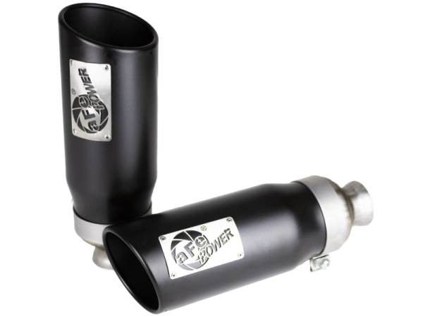 aFe - aFe 49C42073-B aFe MACH Force-XP 4-1/2in Steel OE Replacement Exhaust Tips - 2021+ Dodge Ram (5.7L V8) - Black