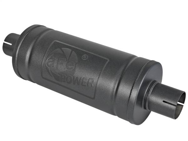 aFe - aFe 49M00007-B aFe MACH Force-Xp 409 SS Muffler w/ Black finish 2-1/2in Inlet & Outlet 14in x 16in Diameter
