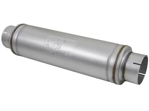 aFe - aFe 49M00023 aFe ATLAS Aluminized Steel Muffler 5in Center/Center 24in L x 7in Diameter - Round Body