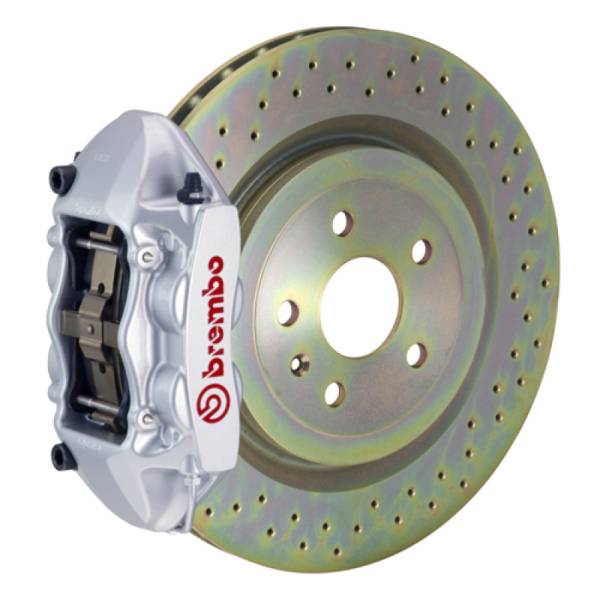Brembo - Brembo 1P4.7001A3 Brembo 08-13 C30 Front GT BBK 4 Piston Cast 336 x28 1pc Rotor Drilled-Silver