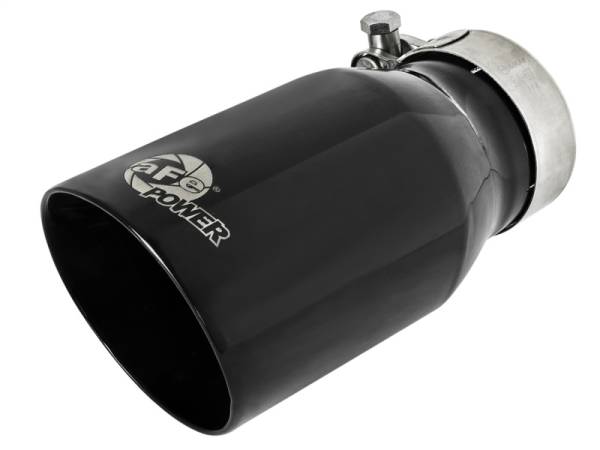 aFe - aFe 49T25354-B07 aFe MACH Force-Xp Universal 409 SS Single-Wall Clamp-On Exhaust Tip - Black