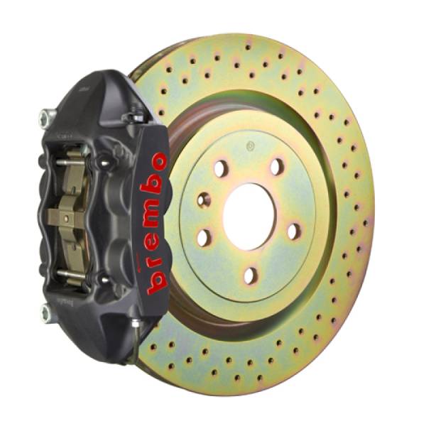 Brembo - Brembo 1P4.7001AS Brembo 08-13 C30 Front GTS BBK 4 Piston Cast 336 x28 1pc Rotor Drilled-Black HA