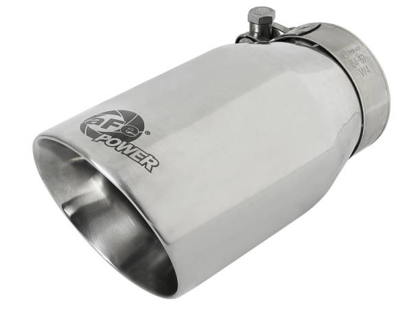 aFe - aFe 49T25354-P07 aFe MACH Force-Xp Universal 304 SS Single-Wall Clamp-On Exhaust Tip - Polished