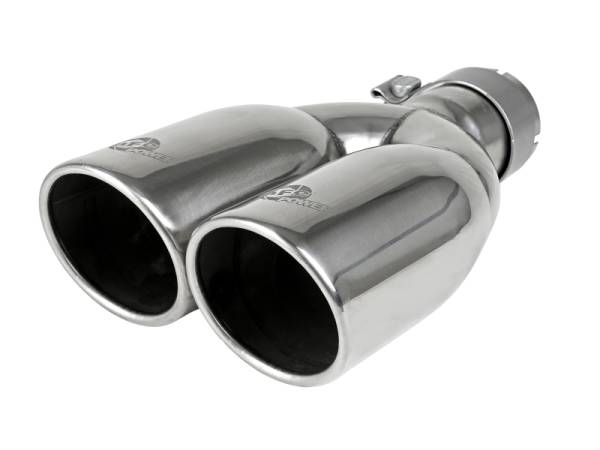 aFe - aFe 49T25374-P12 aFe MACH Force-Xp Universal Exhaust Tip 2-1/2 IN Inlet x 3-1/2 IN Outlet X 12 IN L