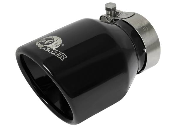 aFe - aFe 49T25404-B06 aFe MACH Force-Xp 409 SS Clamp-On Exhaust Tip 2.5in. Inlet / 4in. Outlet / 6in. L - Black