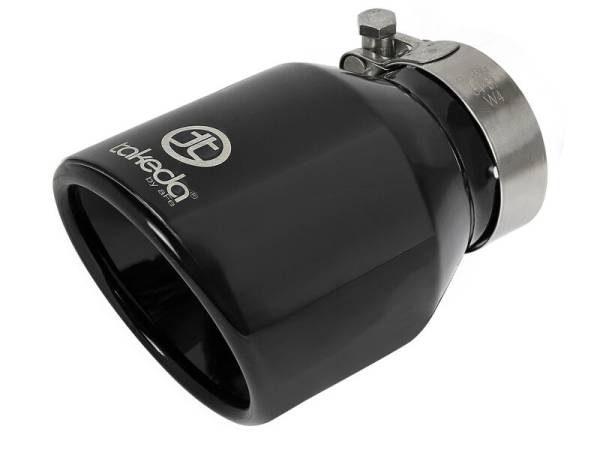 aFe - aFe 49T25404-B061 aFe Takeda Universal Exhaust Tip 2-1/2 IN Inlet x 4 IN Outlet x 6 IN L- Black