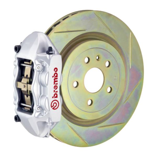 Brembo - Brembo 1P5.7001A3 Brembo 08-13 C30 Front GT BBK 4 Piston Cast 336 x28 1pc Rotor Slotted Type-1-Silver