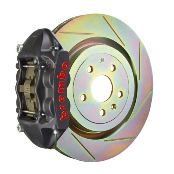 Brembo - Brembo 1P5.7001AS Brembo 08-13 C30 Front GTS BBK 4 Piston Cast 336 x28 1pc Rotor Slotted Type-1-Black HA
