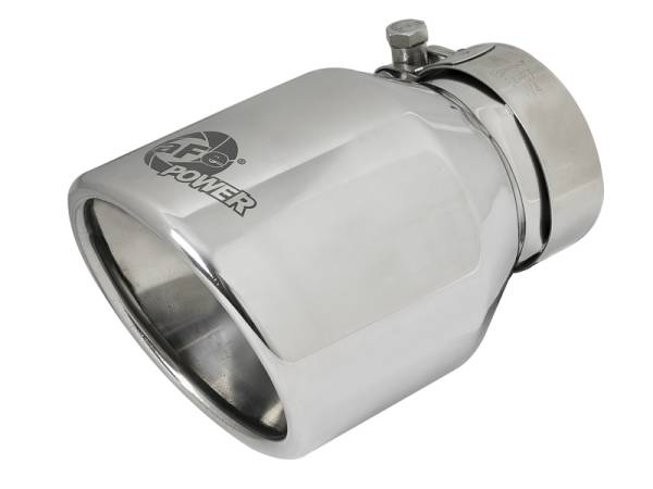 aFe - aFe 49T25404-P06 aFe MACH Force-Xp 304 SS Clamp-On Exhaust Tip 2.5in. Inlet / 4in. Outlet / 6in. L - Polished