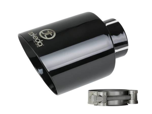 aFe - aFe 49T25454-B07 aFe Takeda Universal Exhaust Tip 2-1/2 IN Inlet x 4-1/2 IN Outlet x 7 IN L- Black