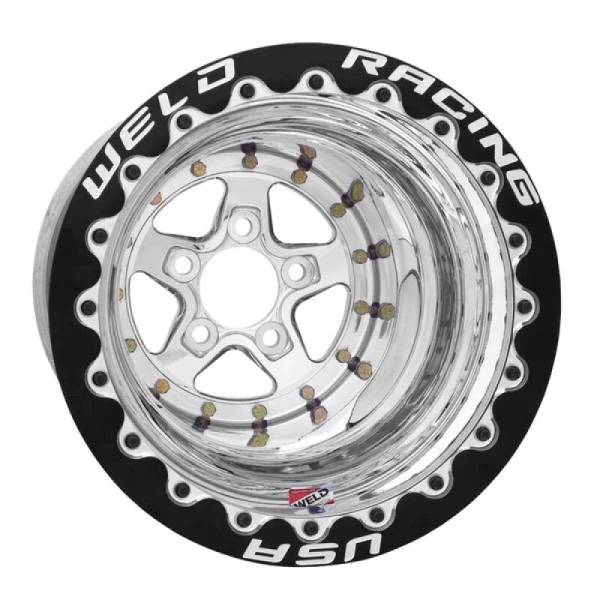 Weld - Weld 88-516208MP Weld Alumastar 2.0 15x16 / 5x4.5 BP / 4in. BS Polished Wheel - Polished Double Beadlock MT