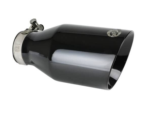 aFe - aFe 49T25454-B091 aFe MACH Force-Xp 409 SS Clamp-On Exhaust Tip 2.5in. Inlet / 4.5in. Outlet / 9in. L - Black