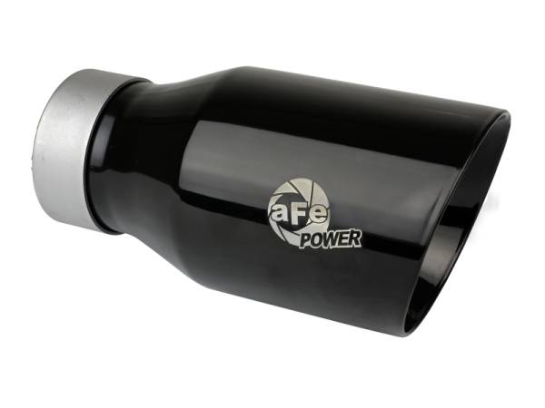 aFe - aFe 49T30454-B093 aFe MACH Force-Xp Universal Exhaust Tip 3 IN Inlet x 4-1/2 IN Outlet x 9 IN L- Black Tip