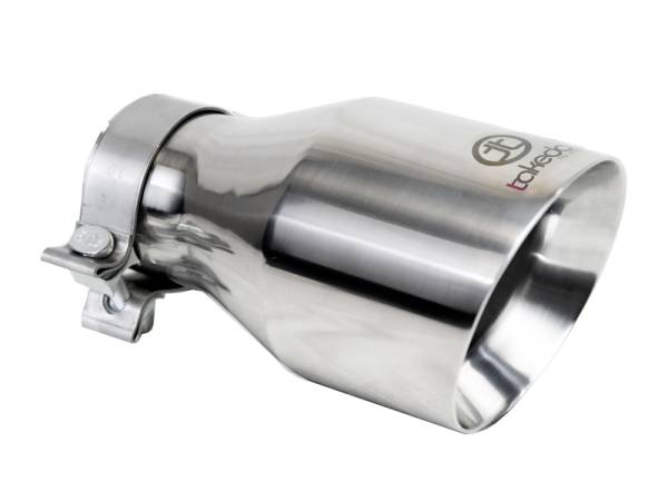 aFe - aFe 49T30504-P09 aFe Takeda Universal Exhaust Tip 3 IN Inlet x 5 IN Outlet x 9 IN L- Polished
