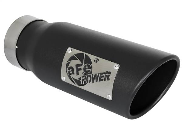 aFe - aFe 49T35451-B12 aFe MACH Force-Xp 409 Stainless Steel Exhaust Tip 3.5 In x 4.5in Out x 12in L Clamp-On