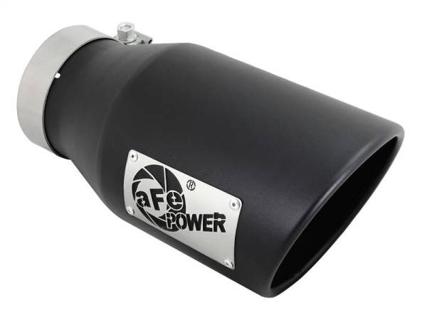 aFe - aFe 49T40601-B12 aFe Diesel Exhaust Tip Bolt On Black 4in Inlet x 6in Outlet x 12in