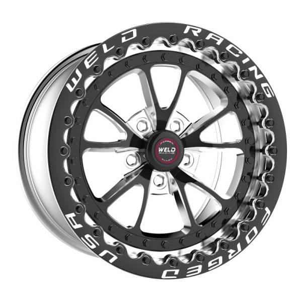 Weld - Weld 93LB7100A80F Weld Full Throttle 1-Piece 17x10 / 5x4.5 in / 8in. BS Black Wheel - Black SBL (Low Pad)