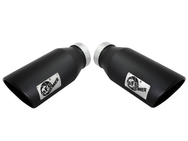 aFe - aFe 49T40606-B15 aFe Diesel Exhaust Tip Bolt On Black 4in Inlet x 6in Outlet x 15in