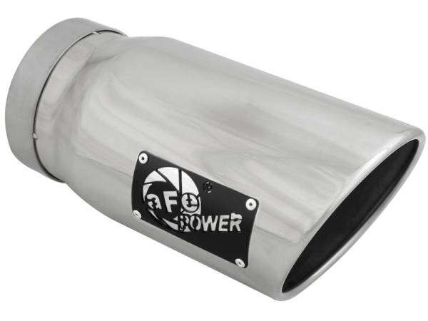aFe - aFe 49T50601-P12 aFe Diesel Exhaust Tip Bolt On Polished 5in Inlet x 6in Outlet x 12in Long