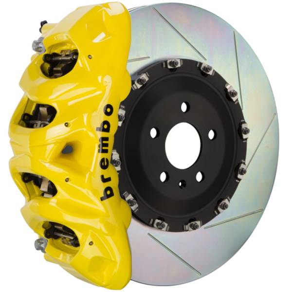 Brembo - Brembo 1Q2.9602A5 Brembo 07-14 Escalade/ESV/EXT Fr GT BBK 8Pis Cast 412x38 2pc Rotor Slotted Type1-Yellow