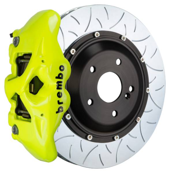 Brembo - Brembo 1S3.8006A7 Brembo 19+ Mazda3 Front GT BBK 4 Piston Cast 345x28 2pc Rotor Slotted Type-3- Fluo. Yellow