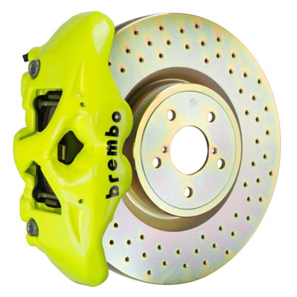 Brembo - Brembo 1S4.6002A7 Brembo 15-21 WRX (VA) Front GT BBK 4 Piston Cast 326 x30 1pc Rotor Drilled- Fluo. Yellow