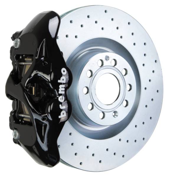Brembo - Brembo 1S4.8001A1 Brembo 07-15 TT 2.0T/07-15 TT 3.2L/09-15 TTS Fr GT BBK 4 Pist Cast 345x30 1pc Rotor Drilled-Black