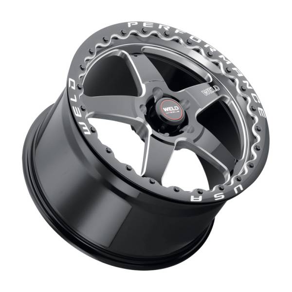 Weld - Weld S90470022P42 Weld S904 17x10 Ventura Bead Lock 5x120 ET42 BS7.15 Gloss BLK MIL DIA 78.1