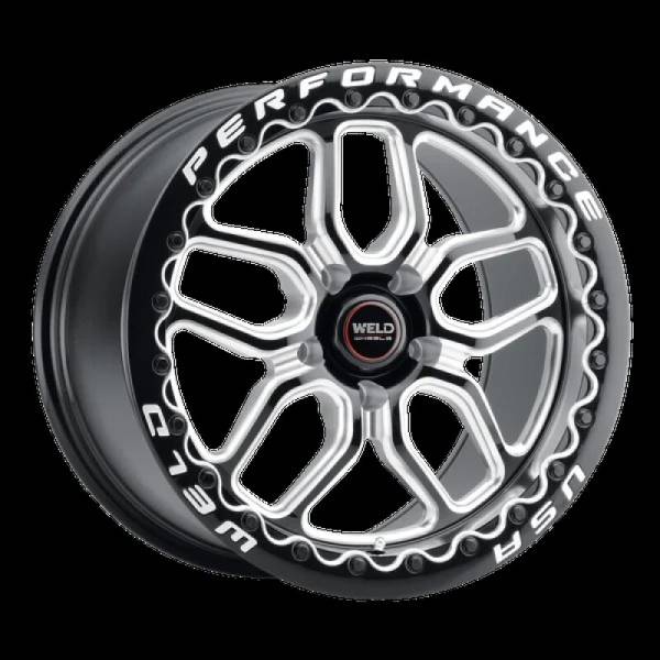 Weld - Weld S90770022P42 Weld Racing 17x10 Laguna Bead Lock 5x120 ET42 BS7.15 Gloss BLK MIL DIA 78.1