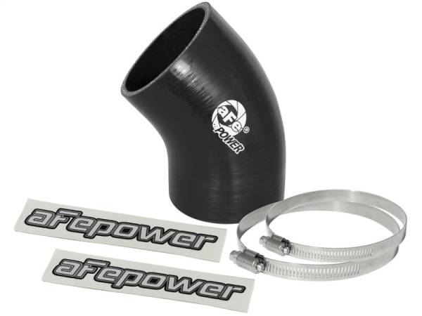 aFe - aFe 59-00055 aFe Magnum FORCE CAI Univ. Silicone Coupling Kit (3in. ID / 6in. L / 45-Deg.) Elbow Coupler - Black