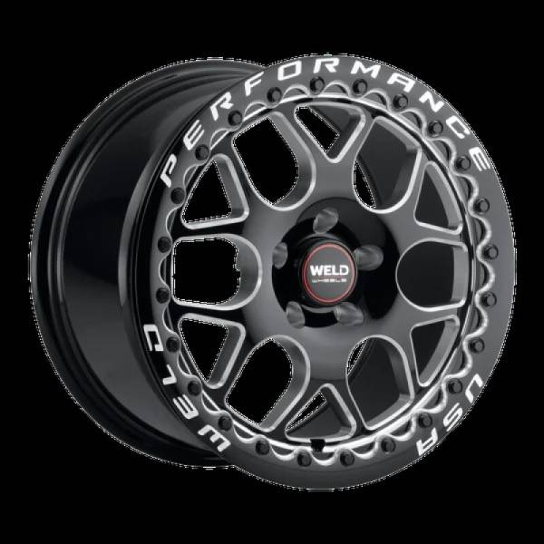 Weld - Weld S91000084P38 Weld Solana Beadlock 20x10 / 6x139.7 BP / ET38 / 106.1mm Bore - Gloss Black MIL DIA Wheel