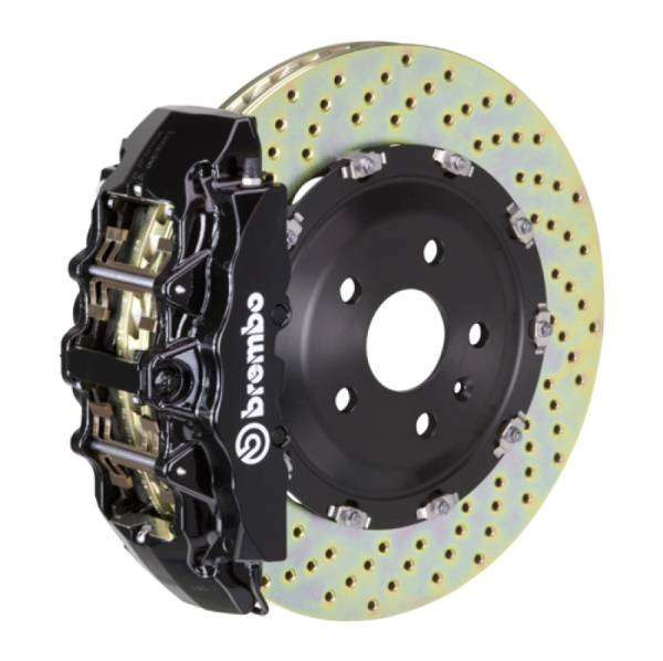 Brembo - Brembo 1T1.9008A1 Brembo 13-15 RS5/14-17 SQ5 Front GT BBK 6 Piston Cast 380x34 2pc Rotor Drilled-Black