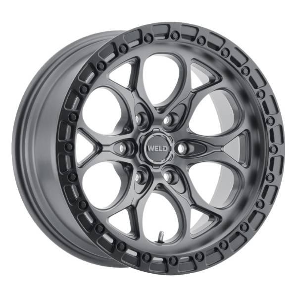 Weld - Weld W10709084575 Weld Off-Road W107 20X9 Ledge 6X139.7 ET20 BS5.75 Satin Gun / Black Ring 106.1