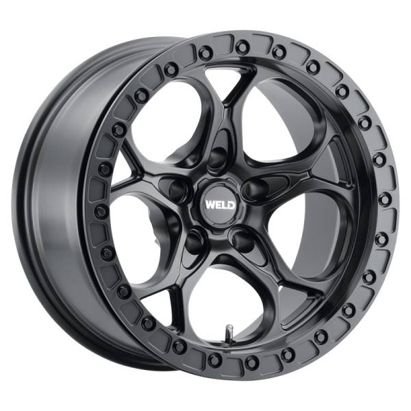Weld - Weld W90179075362 Weld Off-Road W901 17X9.0 Ledge Beadlock 5X127 ET-35 BS3.625 Satin Black 71.5