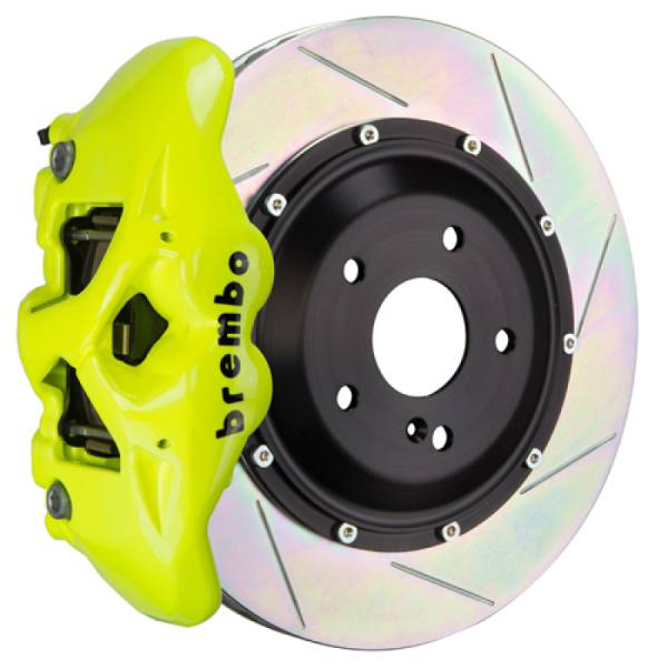 Brembo - Brembo 1T2.9507A7 Brembo 18+ SQ5 (FY) Front GT BBK 6 Piston Cast 405x34 2pc Rotor Slotted Type-1- Fluo. Yellow